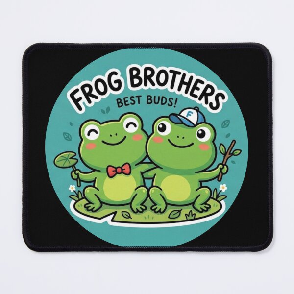 Item preview, Frog Brothers – Cute Cartoon Frog Friendship Adventure Design designed and sold by ArtsyExplorer.