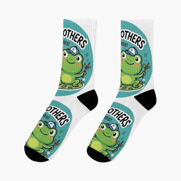 Item preview, Frog Brothers – Cute Cartoon Frog Friendship Adventure Design designed and sold by ArtsyExplorer.
