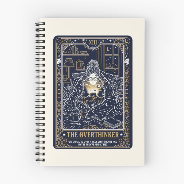 Item preview, Funny Overthinking Tarot Shirt Anxiety Meme Spiritual Parody Tee designed and sold by KAYJAY DESIGNS.