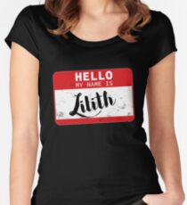Hello My Name Is Lilith Name Tag Women's Fitted Scoop T-Shirt