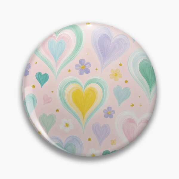 Item preview, Layered Hearts and Flower Watercolor Pattern designed and sold by Lizetteh.