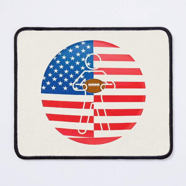 Item preview, USA Football Player Silhouette – American Flag Patriotic Sports Design designed and sold by zohocreations.
