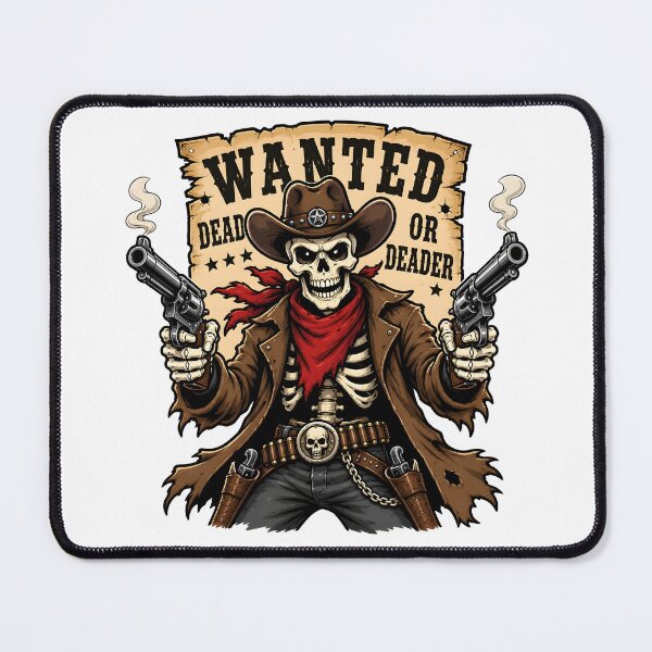Item preview, Wanted Dead Or Deader Skeleton Cowboy Funny Gifts designed and sold by BadhbhArt.