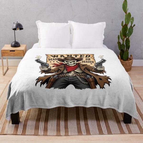 Item preview, Wanted Dead Or Deader Skeleton Cowboy Funny Gifts designed and sold by BadhbhArt.