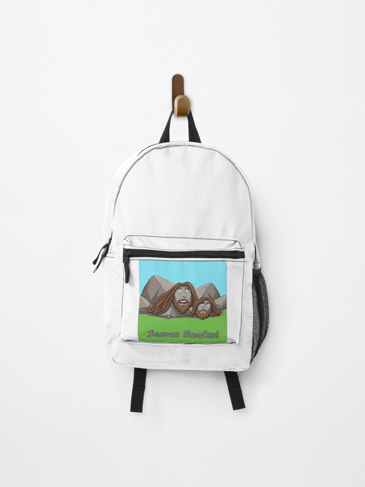 Thumbnail 1 of 3, Backpack, Jesus Rocks! designed and sold by GraceMadeArt.