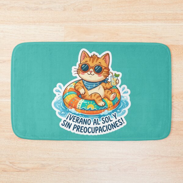 Item preview, ☀️? This kitten's only stress... is the ice melting in his lemonade! ?? designed and sold by Opps-diseño.