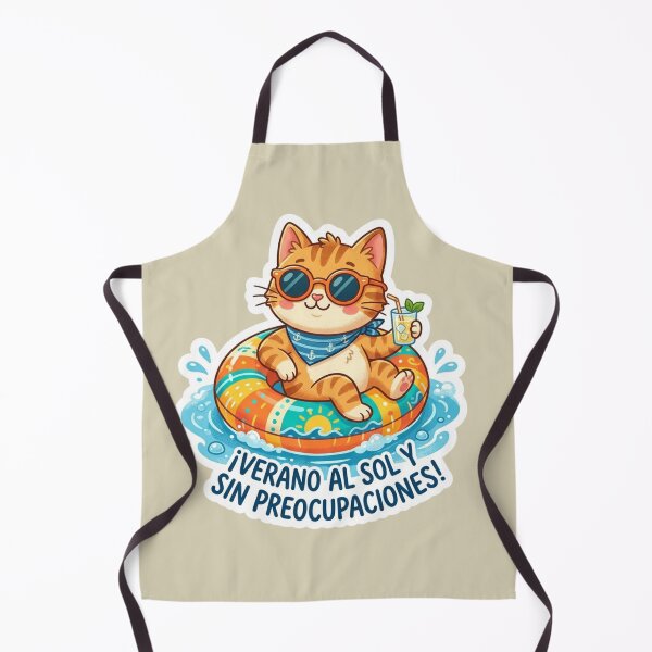 Item preview, ☀️? This kitten's only stress... is the ice melting in his lemonade! ?? designed and sold by Opps-diseño.