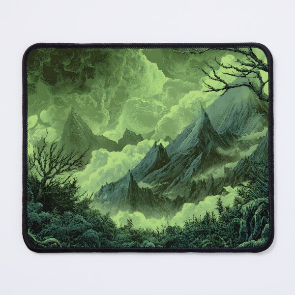 Item preview, Dense Forest Craggy Dragon Mountain Poisoned Sky designed and sold by GrinGalore.