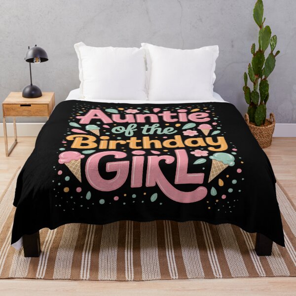 Item preview, Auntie Of The Birthday Day Girl Ice Cream Party Titi Auntie designed and sold by TrinaEspinoza.