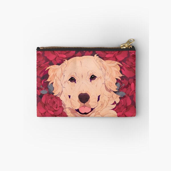 Item preview, Golden retriever with heart shaped roses designed and sold by Giulialibard.