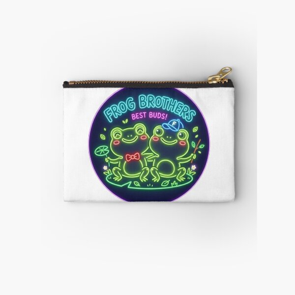 Item preview,  Frog Brothers – Cute Cartoon Frog Friendship Adventure Design Neon designed and sold by ArtsyExplorer.