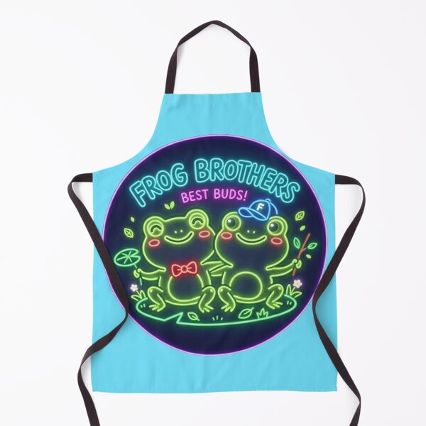 Item preview, Frog Brothers – Cute Cartoon Frog Friendship Adventure Design Neon designed and sold by ArtsyExplorer.
