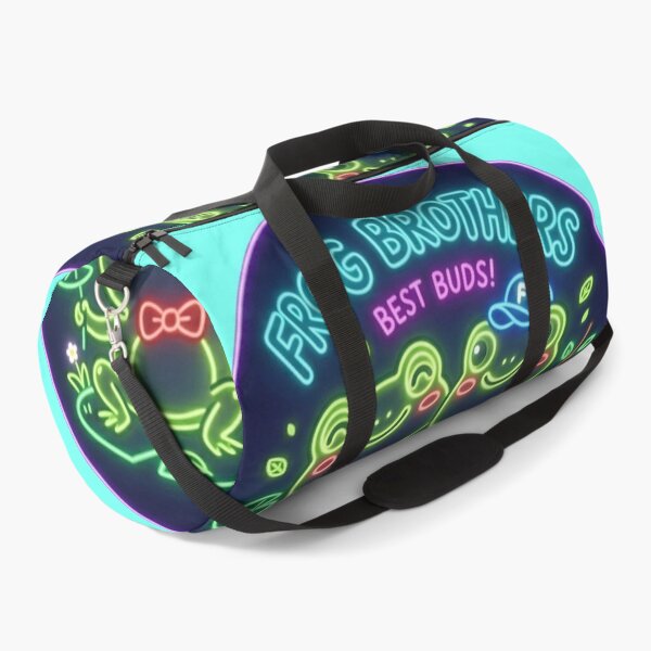 Item preview,  Frog Brothers – Cute Cartoon Frog Friendship Adventure Design Neon designed and sold by ArtsyExplorer.
