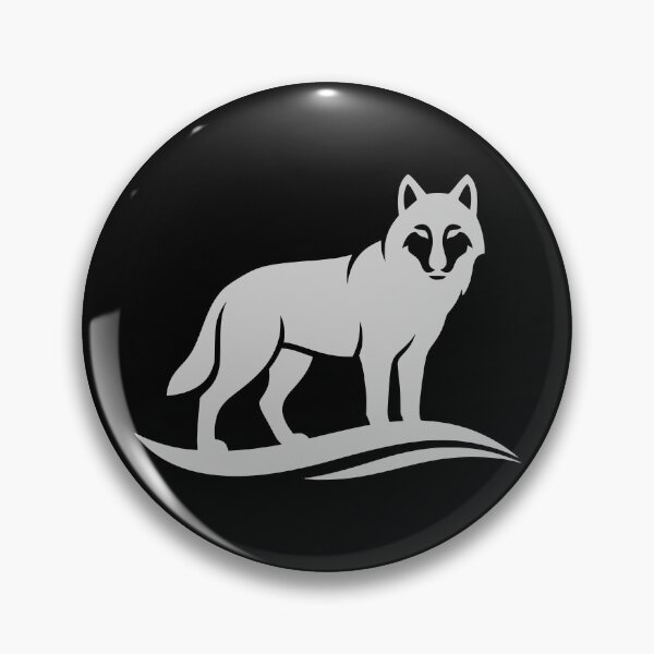 Item preview, Minimalist Wolf Silver Silhouette Nature Sticker designed and sold by EimSol.