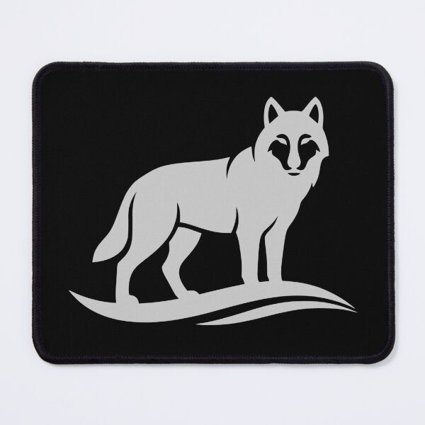 Item preview, Minimalist Wolf Silver Silhouette Nature Sticker designed and sold by EimSol.