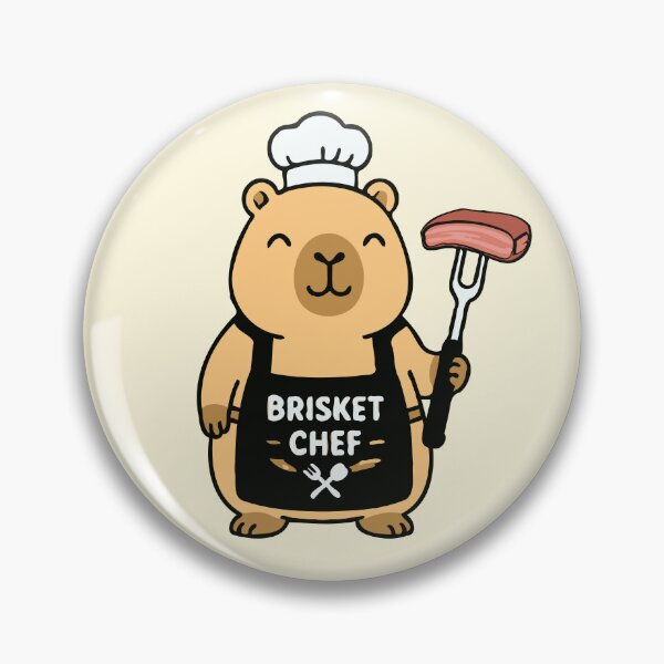 Item preview, Brisket Capybara Barbecue Sticker BBQ l Sticker - Tee designed and sold by RedStreamStudio.