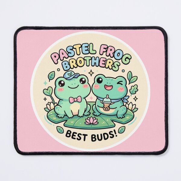 Item preview, Pastel Frog Brothers – Cute Cartoon Frog Friendship Adventure Design designed and sold by ArtsyExplorer.
