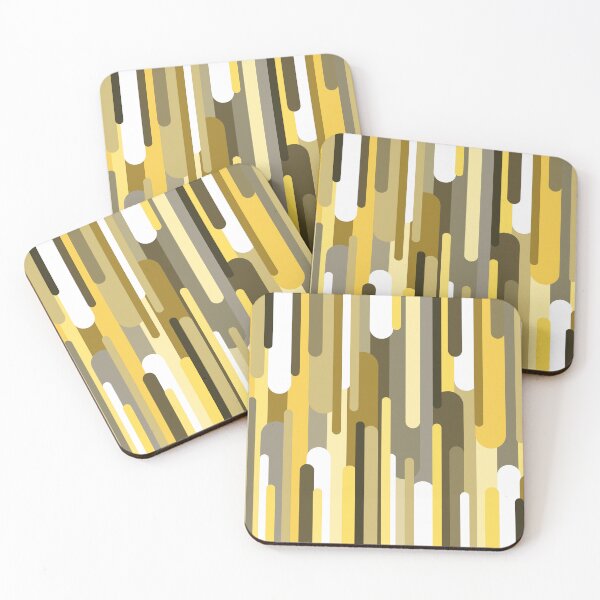 Item preview, Flowing Drops of Paint in Gold - Yellow Liquid Flow Abstract Art designed and sold by K Design Store.