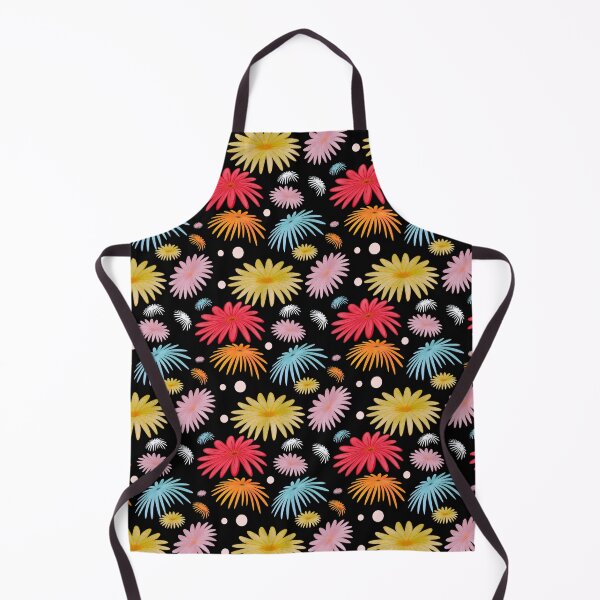Item preview, Colorful Retro Daisy Floral Pattern on Black Cute Groovy Flower Print designed and sold by HopeAndHustle.