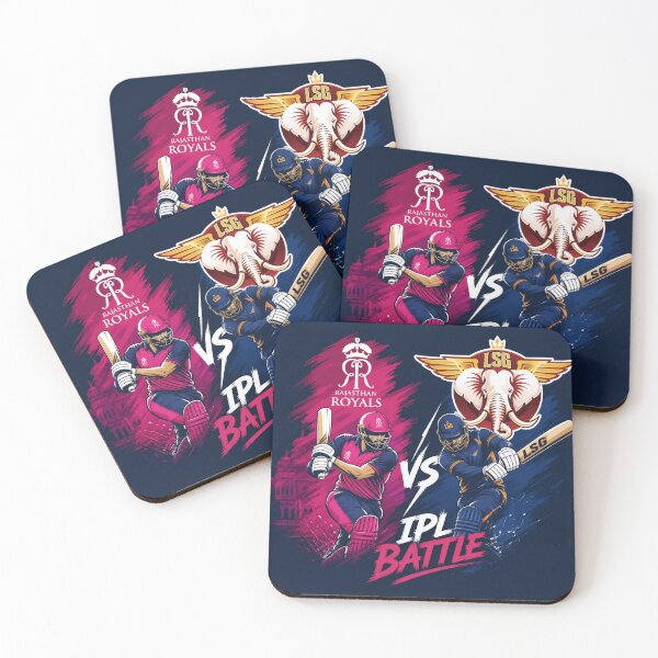Item preview, Rajasthan Royals vs Lucknow Super Giants – IPL Battle Tee designed and sold by Crick-Art.