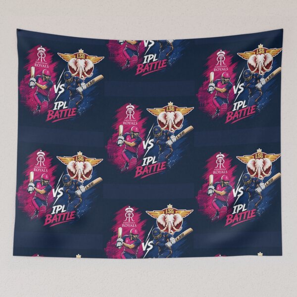 Item preview, Rajasthan Royals vs Lucknow Super Giants – IPL Battle Tee designed and sold by Crick-Art.