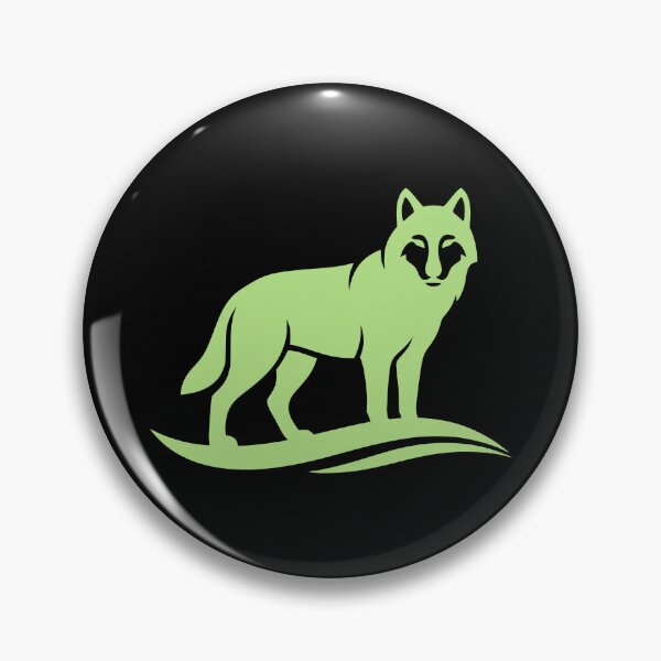 Item preview, Minimalist Wolf Green Silhouette Nature Sticker designed and sold by EimSol.