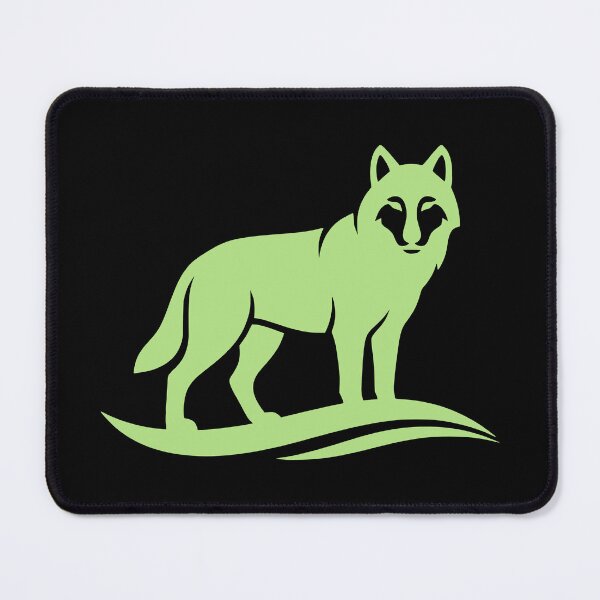 Item preview, Minimalist Wolf Green Silhouette Nature Sticker designed and sold by EimSol.