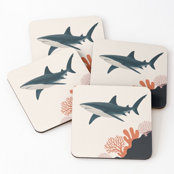 Item preview, Great Barrier Reef Australia Shark Minimalist Travel Poster designed and sold by pod24.