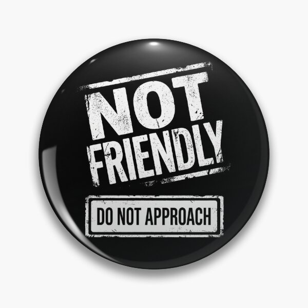 Item preview, Not Friendly Do Not Approach - Warning Stamp designed and sold by dudelinart.