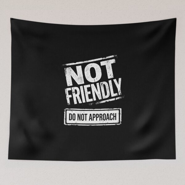 Item preview, Not Friendly Do Not Approach - Warning Stamp designed and sold by dudelinart.