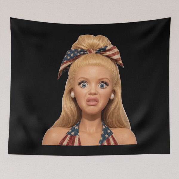 Item preview, Funny 4th of July Doll Face  designed and sold by EdificaturasArt.