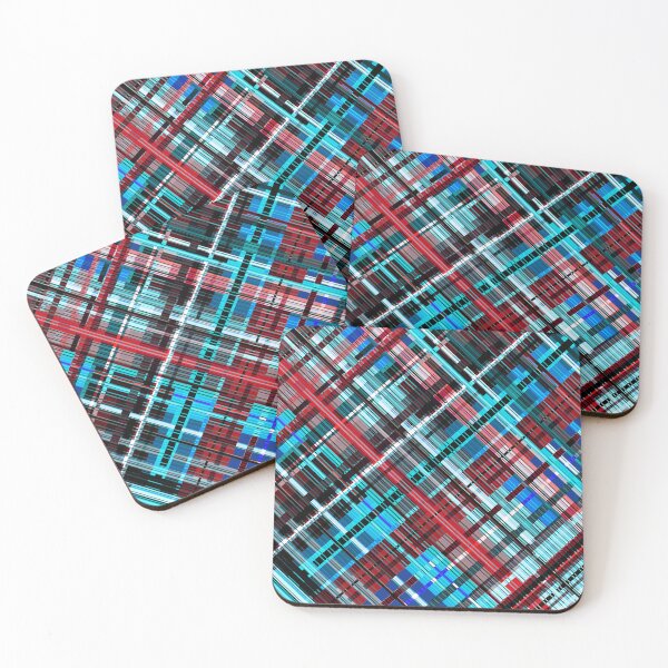 Item preview, Blue Check Tech Pattern - Geometric Lines in Blue Shades Art designed and sold by K Design Store.