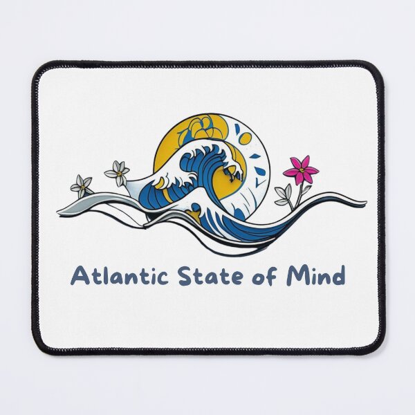 Item preview, Atlantic State of Mind — Japanese Wave Surf Art | Ocean Floral designed and sold by lapinu.