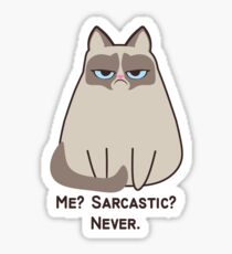 Sarcastic? Me? Never. Sticker