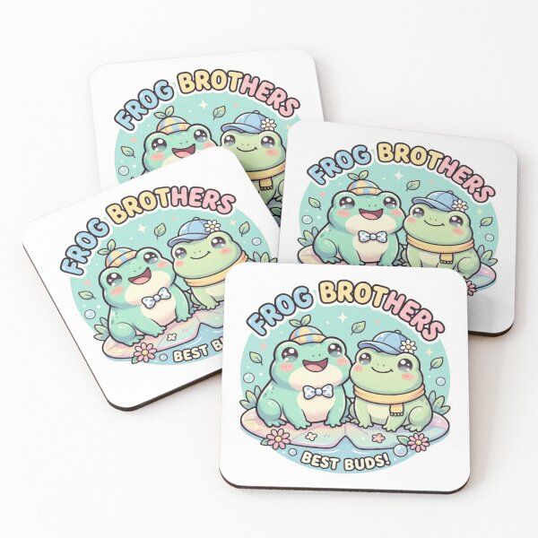 Item preview, Frog Brothers – Cute Cartoon Frog Friendship Adventure Design Pastel designed and sold by ArtsyExplorer.