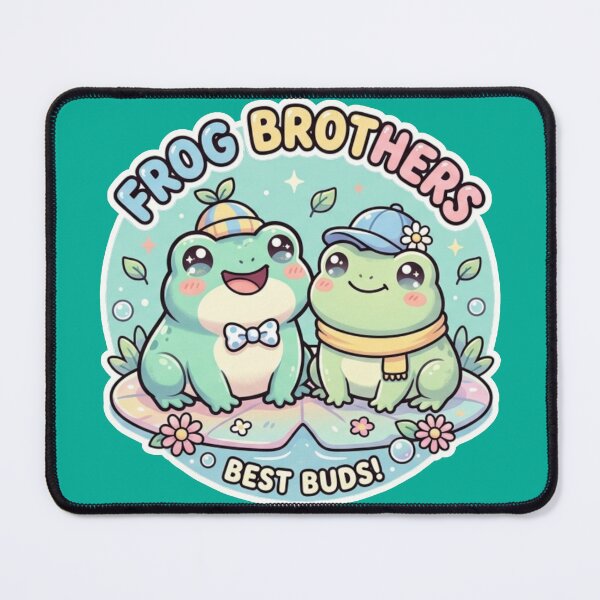 Item preview, Frog Brothers – Cute Cartoon Frog Friendship Adventure Design Pastel designed and sold by ArtsyExplorer.