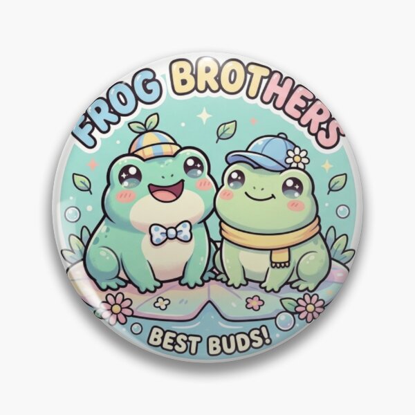 Item preview, Frog Brothers – Cute Cartoon Frog Friendship Adventure Design Pastel designed and sold by ArtsyExplorer.
