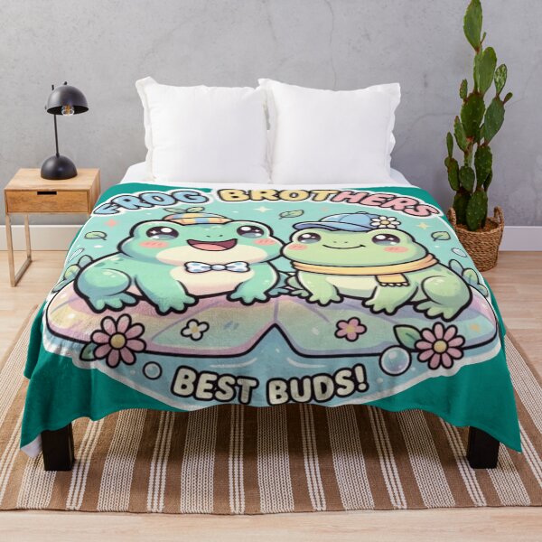 Item preview, Frog Brothers – Cute Cartoon Frog Friendship Adventure Design Pastel designed and sold by ArtsyExplorer.