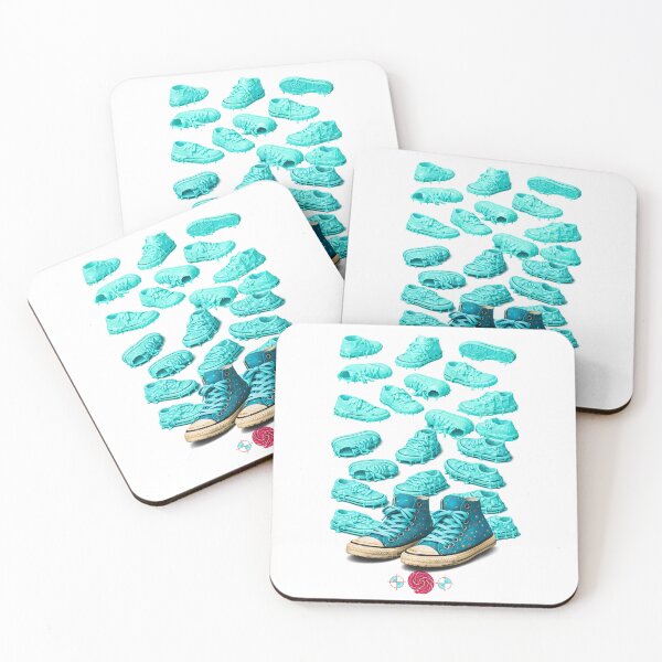 Item preview,  Sneakers in turquoise paint designed and sold by Whimsy Trail Co.