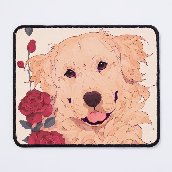 Item preview, Golden retriever with red roses designed and sold by Giulialibard.