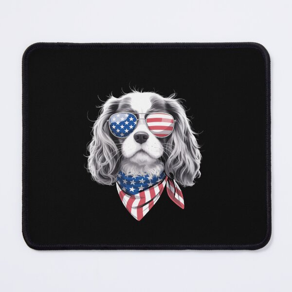 Item preview, 4th of July with Cavalier King Charles Spaniel Dog designed and sold by TyraYoung.