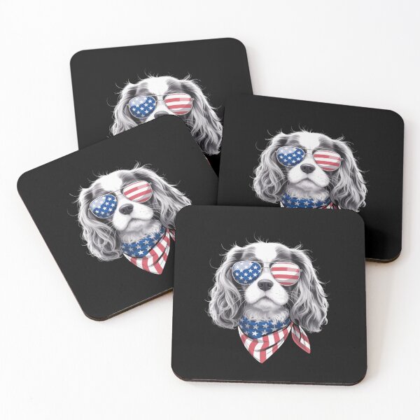 Item preview, 4th of July with Cavalier King Charles Spaniel Dog designed and sold by TyraYoung.