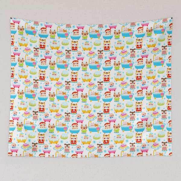 Item preview, Bubbly Bath Time Seamless Pattern designed and sold by KJackArtwork.