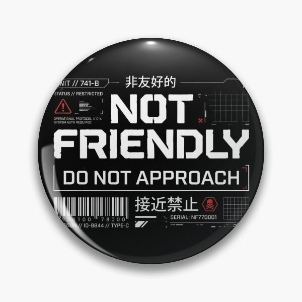 Item preview, Not Friendly Do Not Approach -  Cyberpunk Techwear designed and sold by dudelinart.