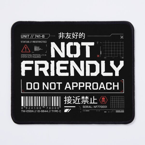 Item preview, Not Friendly Do Not Approach - Cyberpunk Techwear designed and sold by dudelinart.