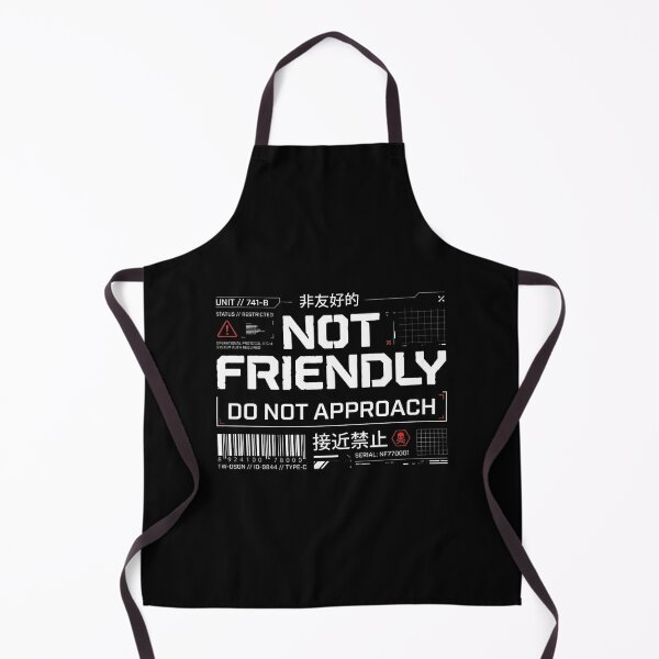 Item preview, Not Friendly Do Not Approach - Cyberpunk Techwear designed and sold by dudelinart.