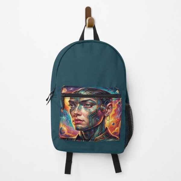 Item preview, Cosmic Cyber Portrait – a fusion of man, technology and universe in a futuristic aesthetic. designed and sold by FotoworldEdel.