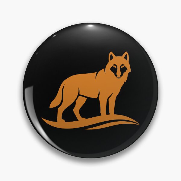 Item preview, Minimalist Wolf Orange Silhouette Nature Sticker designed and sold by EimSol.