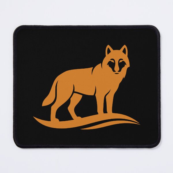 Item preview, Minimalist Wolf Orange Silhouette Nature Sticker designed and sold by EimSol.