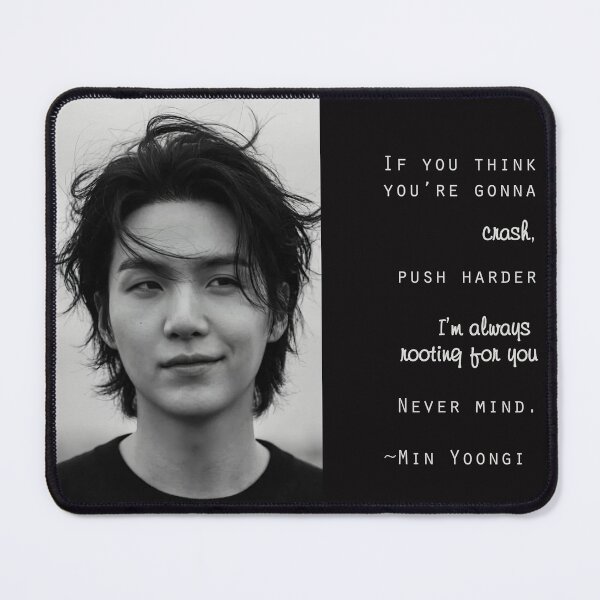 Item preview, Never mind Min Yoongi quote lyrics designed and sold by Lexipinkwood.